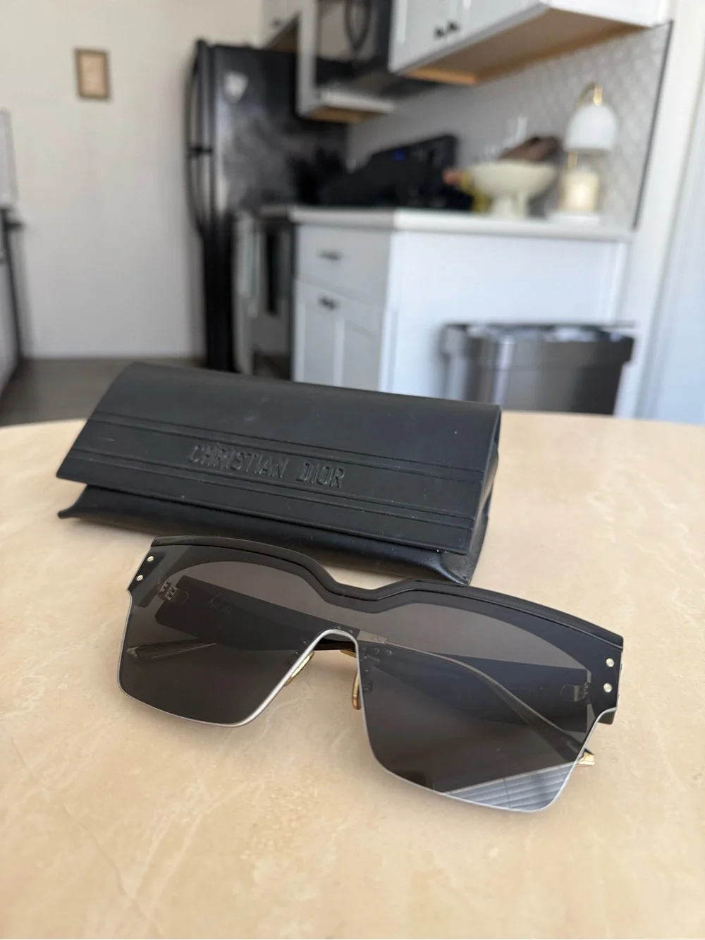 Dior Women’s DiorClub Black & White Sunglasses - Modern Shield Style